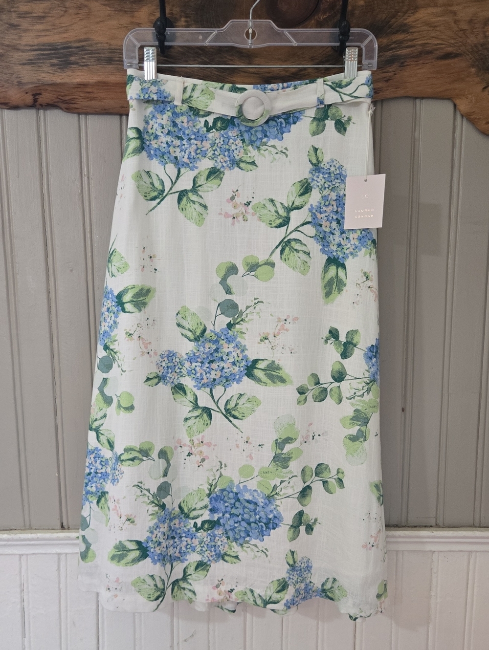 NWT Lauren Conrad Hydrangea Floral Midi Skirt | Size S